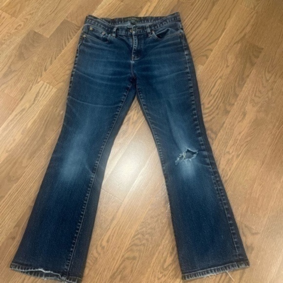 Ralph Lauren green Label Women's low rise boot cup Jean size 8P. F - Picture 1 of 9